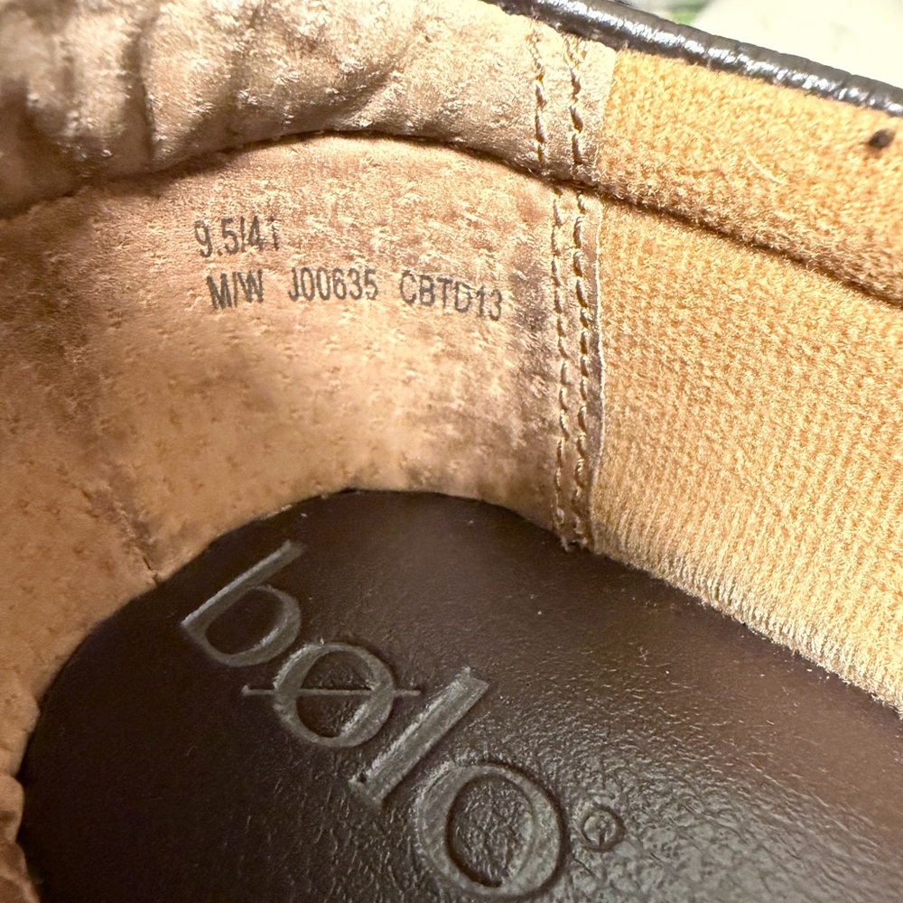 Bolo Brown Leather Slip-On clogs 9.5 - Picture 2 of 9